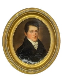 18th Century oil on canvas portrait of a Gentlemen