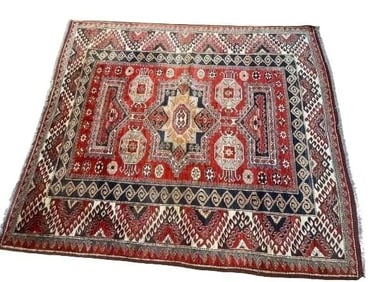 A Pakistan Kazak Handwoven wool rug