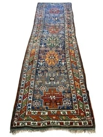 Antique Kurdish Shahsavan handwoven Runner rug