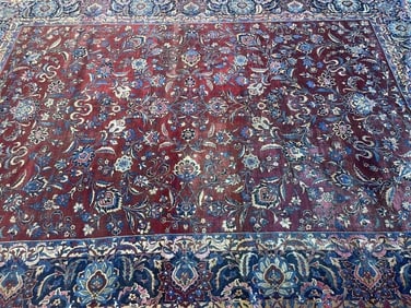 Antique Persian Kerman room size rug