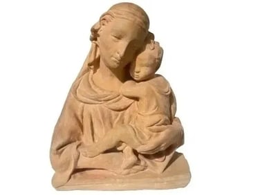 Madonna and Child Terracotta Sculpture after Lorenzo Ghiberti