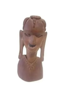 African hand carved wood statue