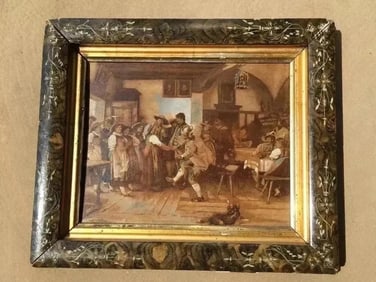 After Franz von Defregger Oil on board painting