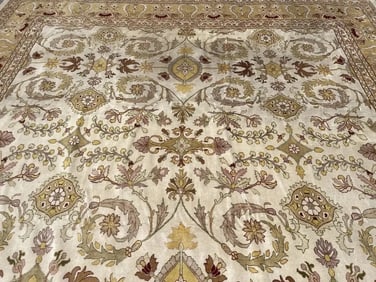 A Massive oversize Hand Woven Egyptian Agra wool rug 13.9 by 18.2