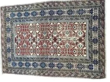 Antique Lotto handwoven Oriental Rug