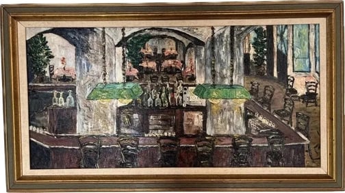 William Albright large impressionist Oil on canvas