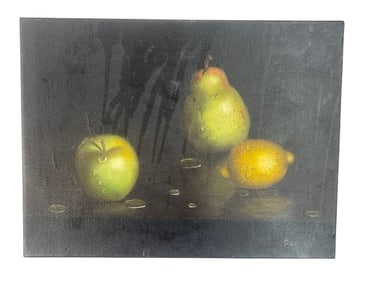 Signed DILL Still life Acrylic painting on canvas