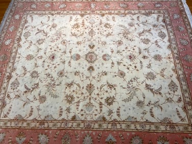 Persian Tabriz wool & silk rug