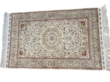 A pure SILK hand woven rug