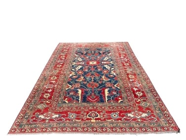 A Pakistan Kazak hand woven wool rug