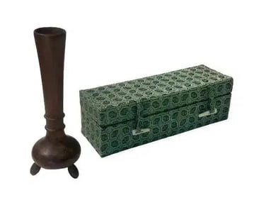 A hand carved Zitrin Irmaos decorative vase from Brasil