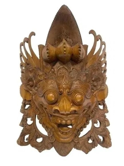 A large hand carved Balinese Garuda Acacia wooden mask (1 of 13)