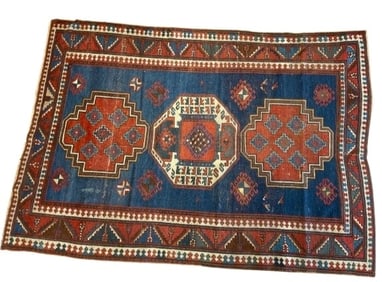 Antique Caucasian Lori Pambak Kazak rug