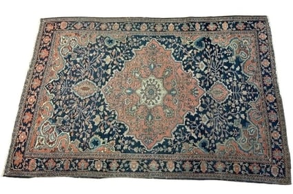 Antique Persian Farahan Sarouk handwoven Rug