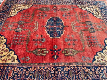 Antique Persian Sultanabad room size rug