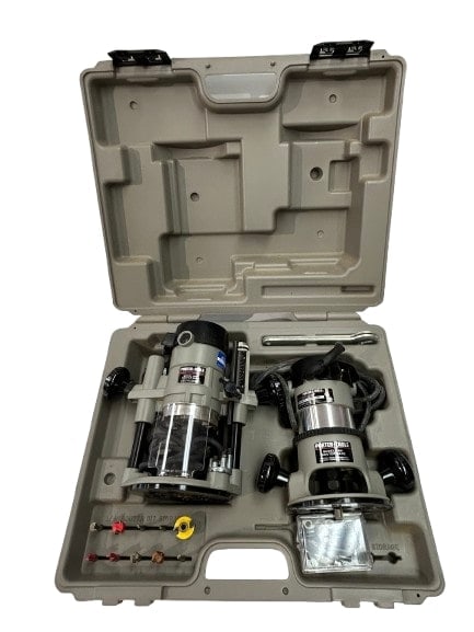 PORTER CABLE ROUTER set of two. TYPE's 6902 5 MOTOR, 1001 & 6931 BASE (1 of 17)