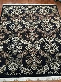 A handwoven Tibetan Contemporary wool rug