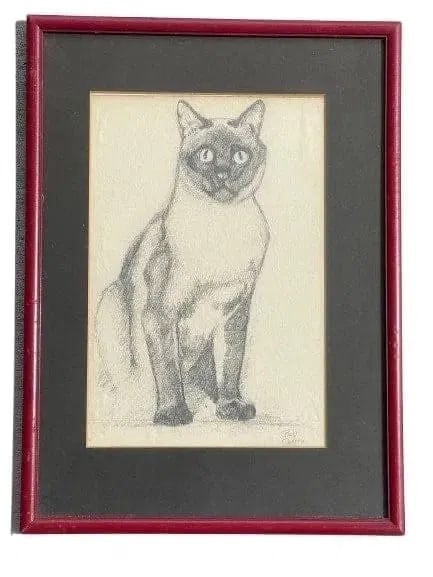 Bob Deegan charcoal & pencil Cat drawing (1 of 8)