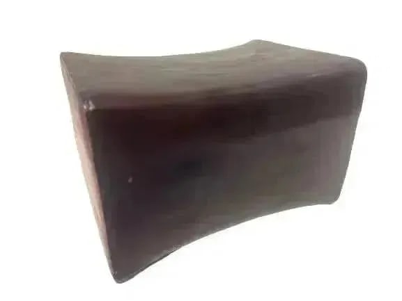 Antique Chinese Leather Pillow: Antique Chinese Leather Pillow measuring 9 1/2 inches long by 7 inches X 6 inches. Possibly an opium pillow.