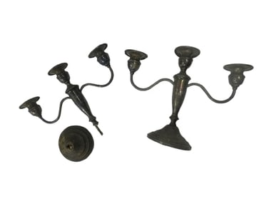 Sterling Silver Scrap candle holders