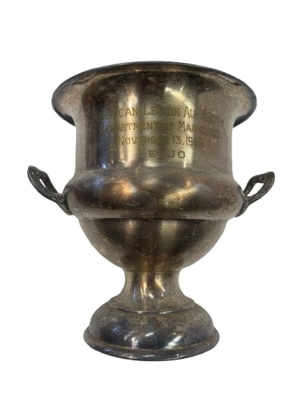 John Seymour English Silver Plated Champagne Bucket.: John Seymour English Silver Plated Champagne Bucket. Inscriptions engraving from American Legion Auxiliary Department of Maryland November 13, 1968 Les Jo.
