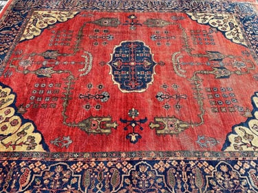 Antique Persian Sultanabad room size rug