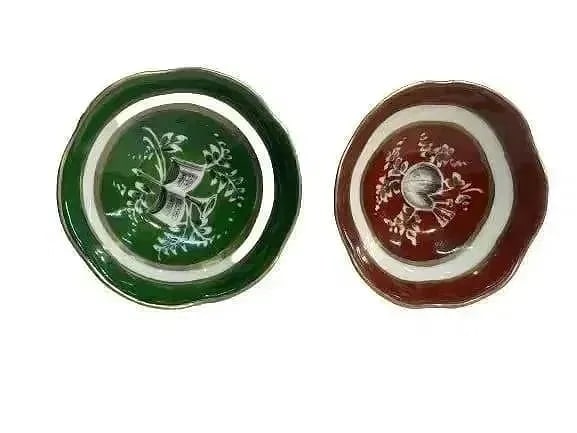 Two vintage small hand painted Dipping dish Bowls: Two vintage small hand painted Dipping dish bowls. measuring 3 1/2 inches in diameter.