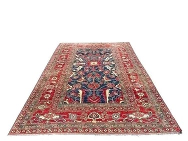 A Pakistan Kazak hand woven wool rug