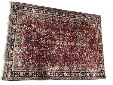 Antique Persian Sarouk scatter rug