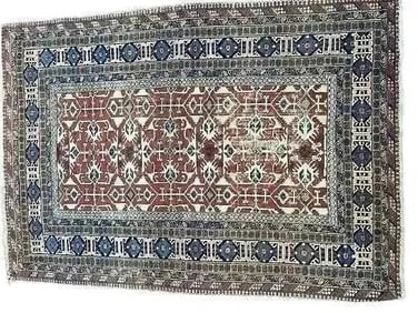 Antique Lotto handwoven Oriental Rug
