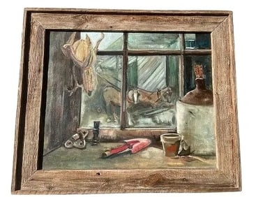 Large Oil on Canvas painting by an unknown artist