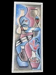 Charles Turzak (1899 - 1986) Oil on canvas: Charles Turzak (1899 - 1986) Oil on canvas painting Signed lower right TURZAK. Sight measurements 16 inches wide by 40 inches long. The frame measurements are 17 7/8 inches wide by 41 3/4 inches long.
