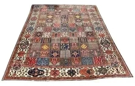 Antique Persian Bakhtiari Handwoven room size rug