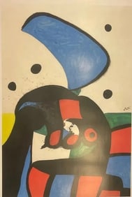 JOAN MIRO large poster printed by the MIRO FOUNDATION in Barcelona