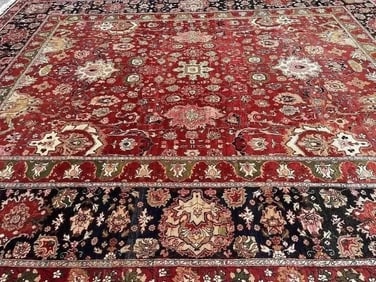 Oversize Handwoven Indian Agra rug 12 by 15