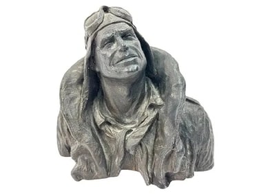 A Michael Garman Pilot AVIATOR Sculpture Bust