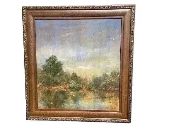 L CARSON large scale oil on board painting: L CARSON large scale oil on board painting. A huge Framed painting which measures 45 1/2 inches wide by 48 inches long. Signed lower right L. Carson