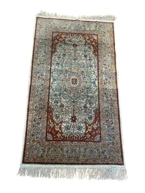 A Turkish Pure SILK hand woven rug
