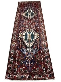 Antique Persian Bakhtiari handwoven tribal runner
