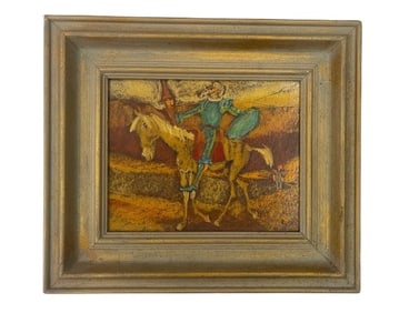 Carlos Lopez Ruiz (1912-1972) Oil on board painting
