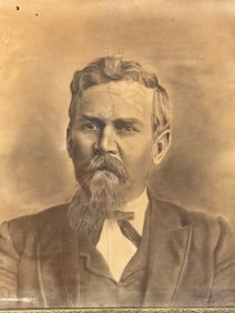 Antique Charcoal & pastel portrait of a gentleman