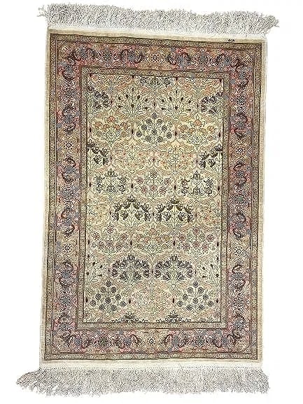 A pure Silk Turkish Hereke signed handwoven rug (1 of 19)