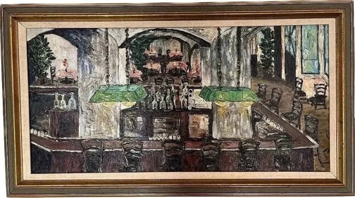 William Albright large impressionist Oil on canvas