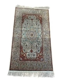 A Turkish Pure SILK hand woven rug