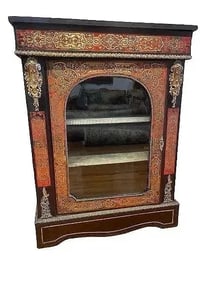 Antique French Boulle cabinet with brass inlays