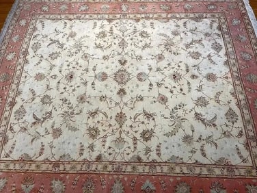Persian Tabriz wool & silk rug