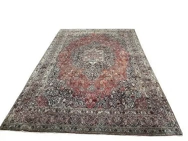 Antique Persian Sarouk room size rug