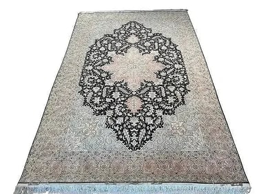 Persian Tabriz Heriz wool & silk handwoven Rug