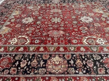 Oversize Handwoven Indian Agra rug 12 by 15