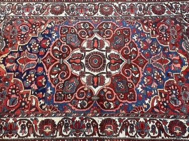 Antique Persian Bakhtiari tribal scatter rug